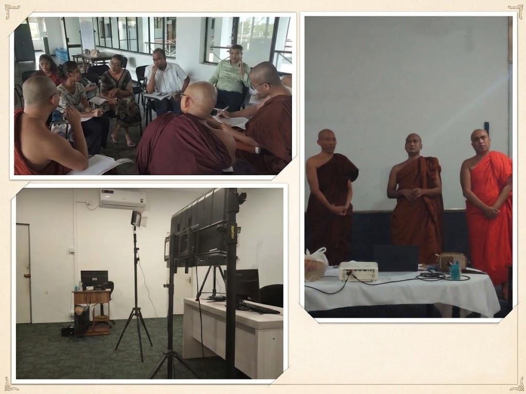 Eduzone classroom showing students and Bhikkhus learning practical skills together